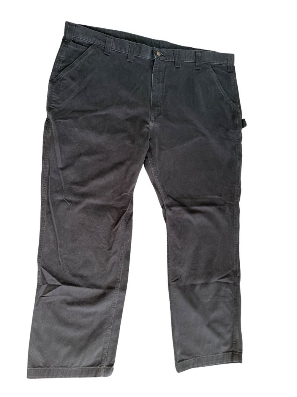 Carhartt Mens Black Relaxed Fit Twill Work Pants B324 BLK 46x30 100% Cotton